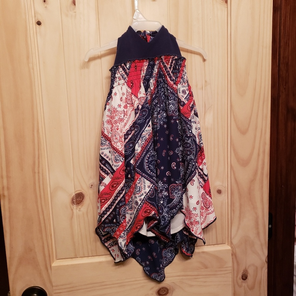 Girls tank top bandana dress